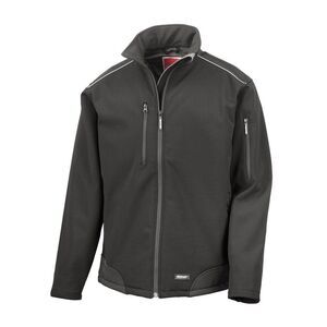 Result Mens Ripstop Soft Shell Breathable Weatherproof Zip up Jacket /Coat / Bla